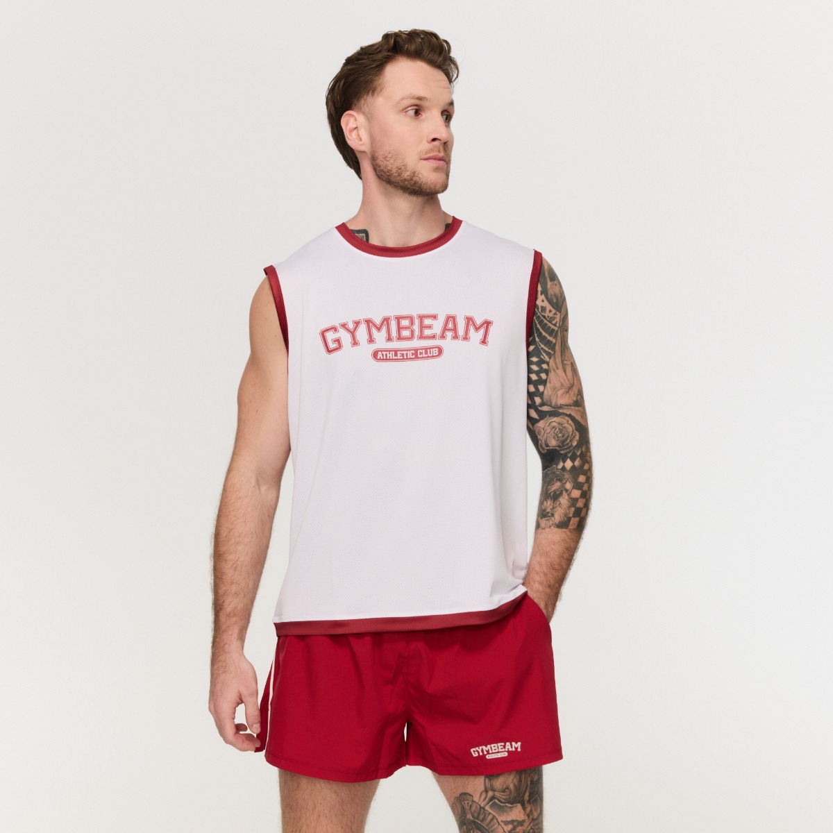GymBeam Tílko Varsity White (obrázek 4)