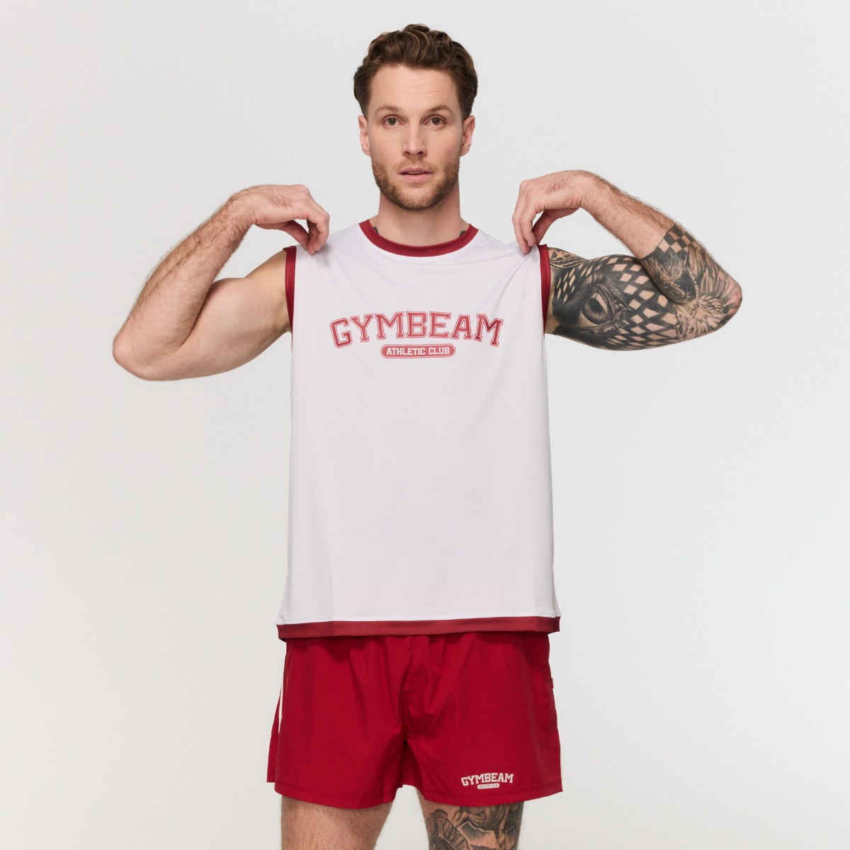 GymBeam Tílko Varsity White (obrázek 5)