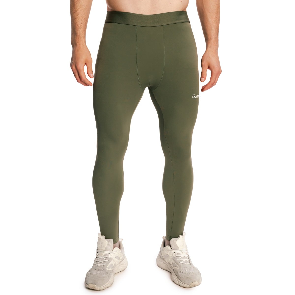 Pánské legíny Combat Olive Grey - GymBeam šedá M