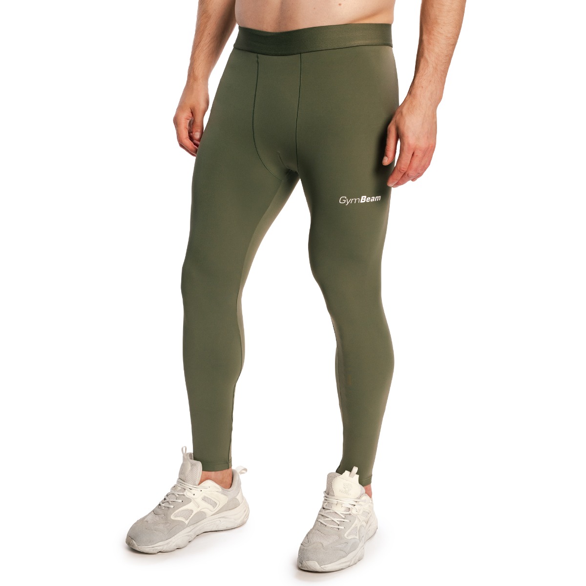 GymBeam Men‘s Combat Leggings Olive Grey (obrázek 8)
