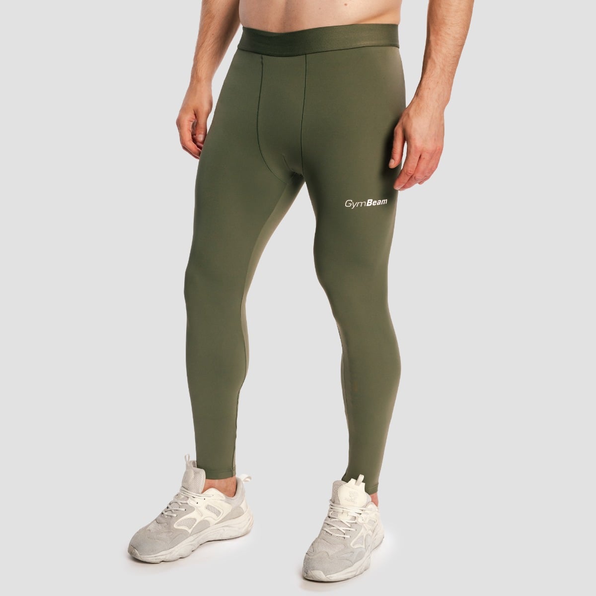 Pánské legíny Combat Olive Grey - GymBeam šedá M
