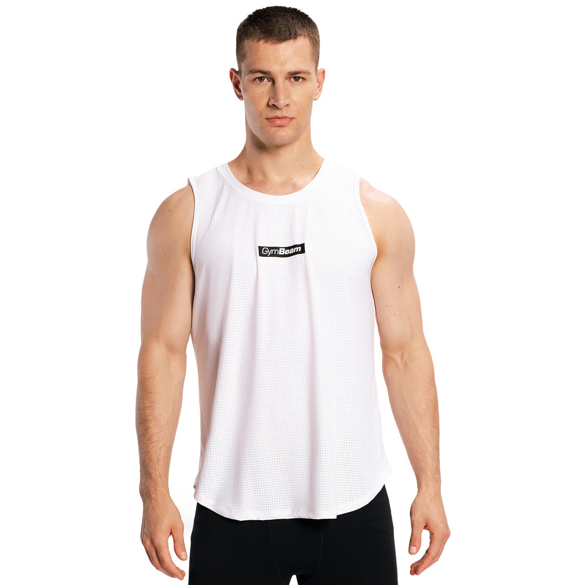 Tílko Combat White - GymBeam bílá XXL