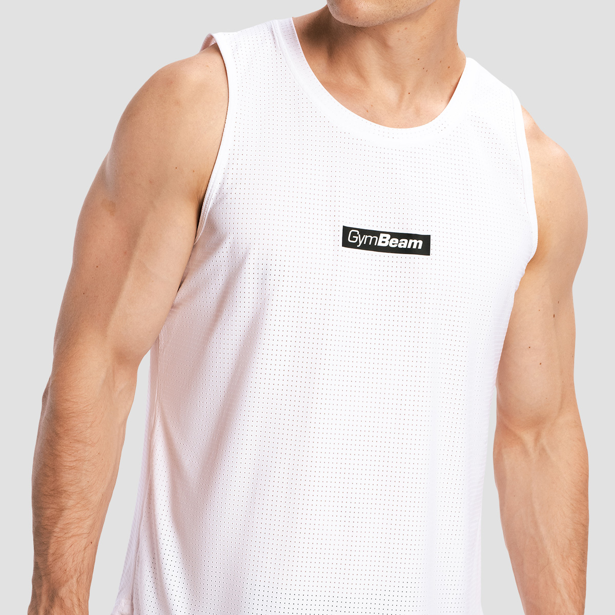 Tílko Combat White - GymBeam bílá XXL