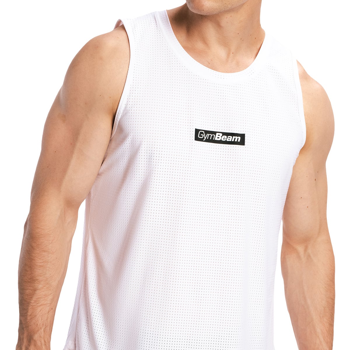 Tílko Combat White - GymBeam bílá XXL