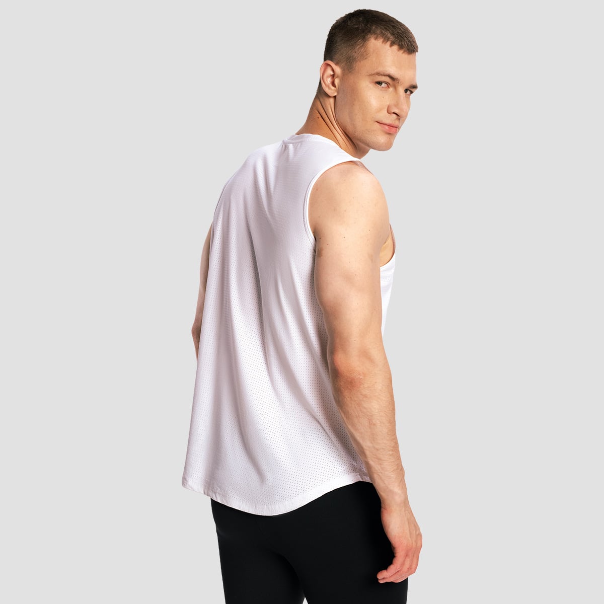 Tílko Combat White - GymBeam bílá XXL