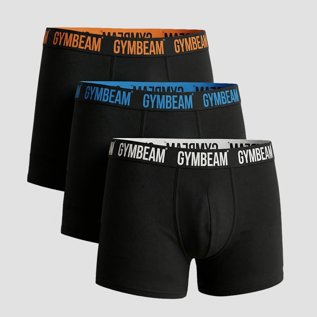 Pánské boxerky FIT 3Pack Black - GymBeam