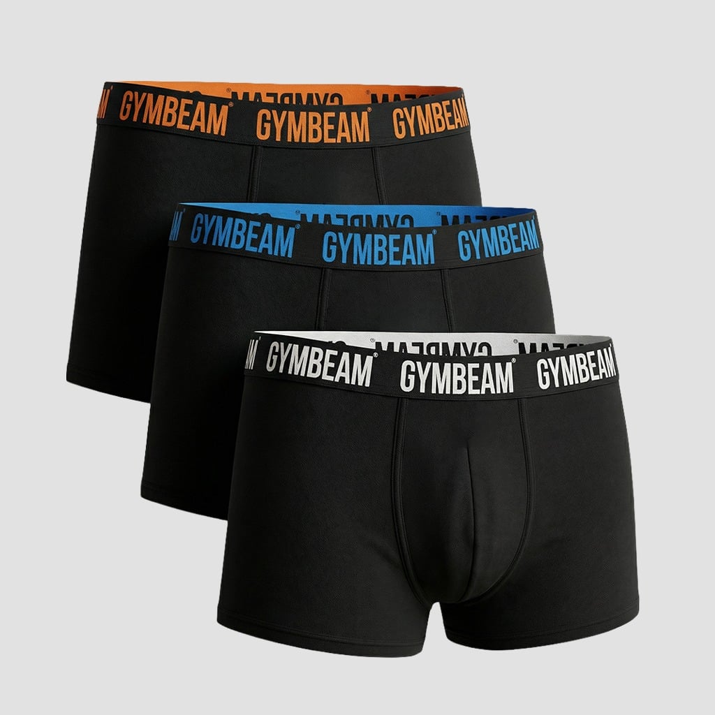 Pánské boxerky FIT Trunks 3Pack Black - GymBeam