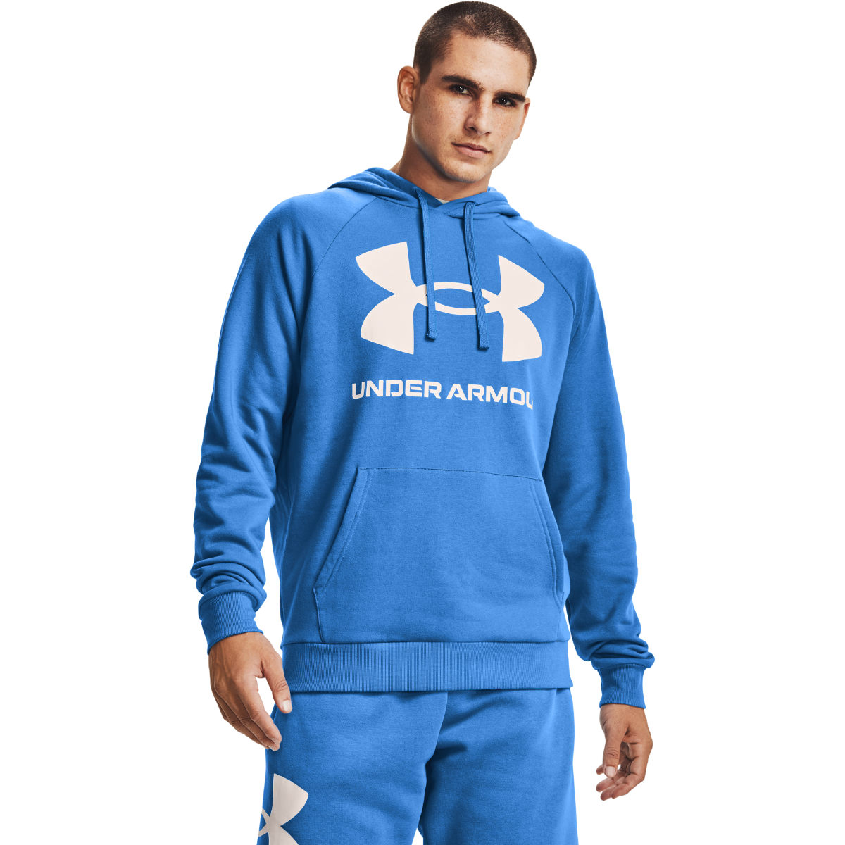Mikina Rival Fleece Big Logo HD Blue - Under Armour