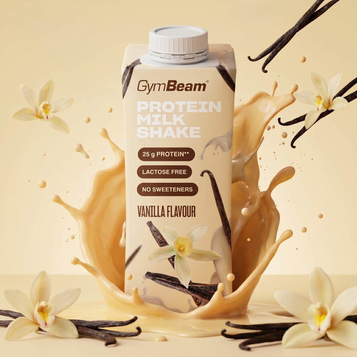 MoiMüv Protein Milkshake - GymBeam vanilka