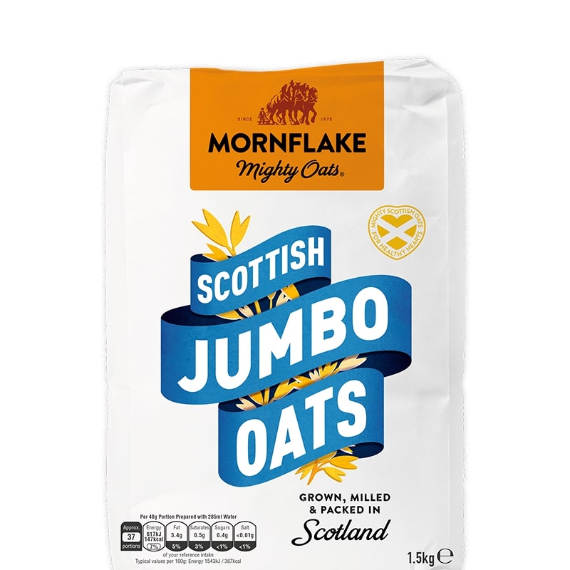 Celozrnné ovesné vločky Scottish Jumbo Oats 1,5 kg - Mornflake  1500 g