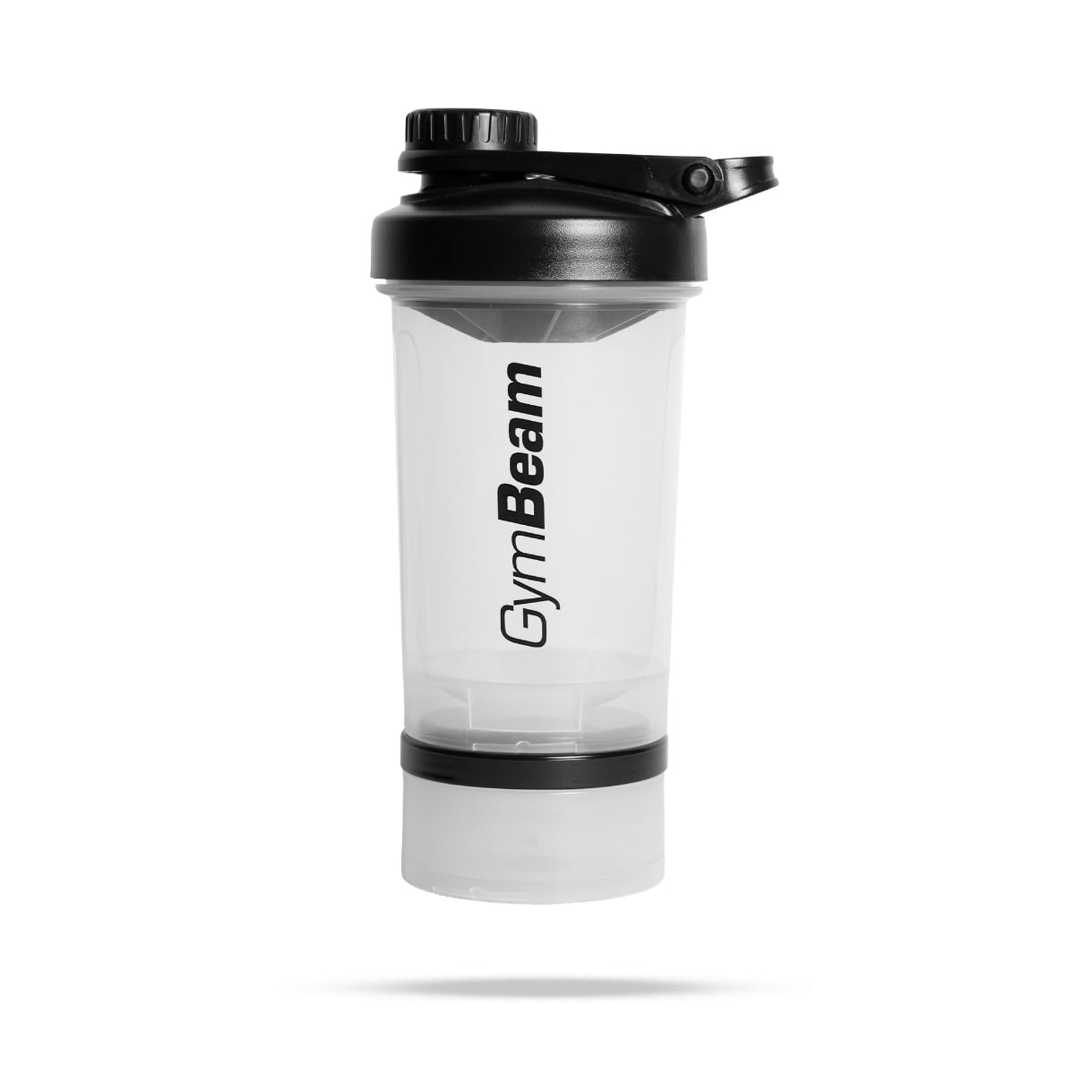 Viacdílný šejkr 2v1 Clear 500 ml - GymBeam