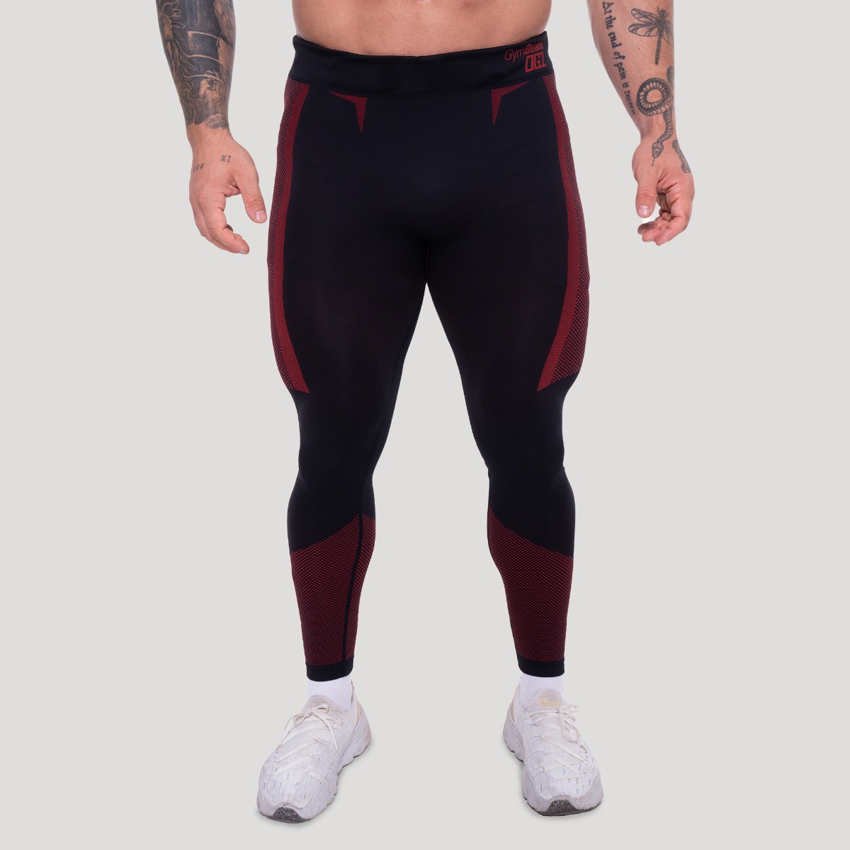 Bezešvé legíny OG1 Black/Red - GymBeam