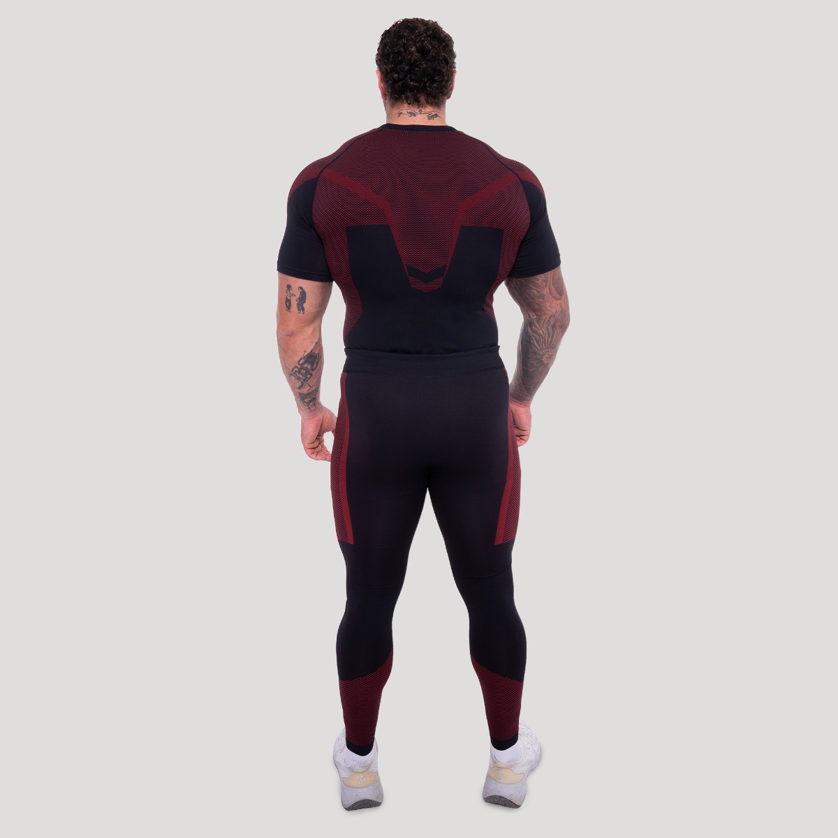 GymBeam Bezešvé legíny OG1 Black/Red - Velikost: L | Barva: čierna | Hmotnost: 0,25 kg | Balení: 82 · záber 7
