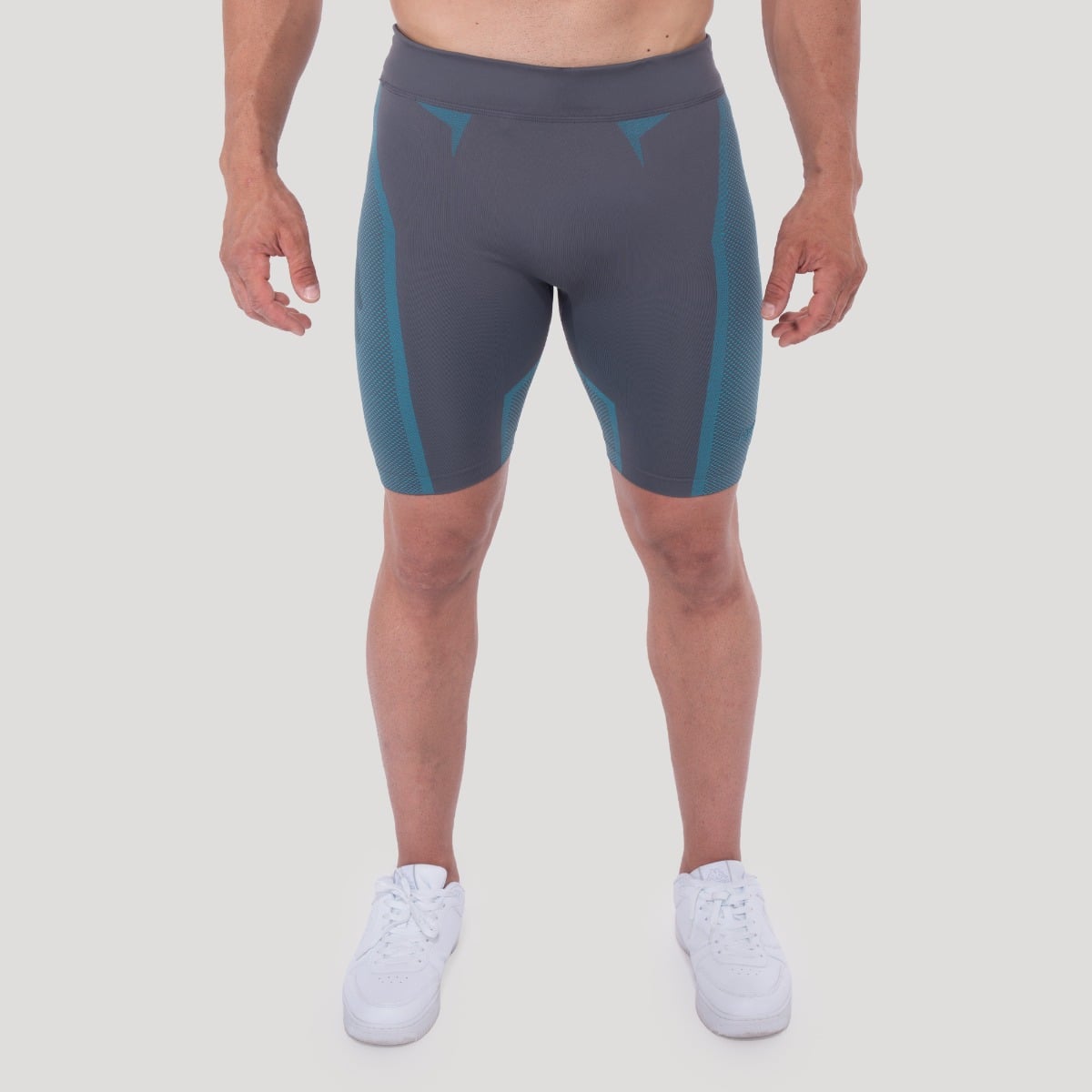 Bezešvé šortky OG1 Grey/Blue - GymBeam