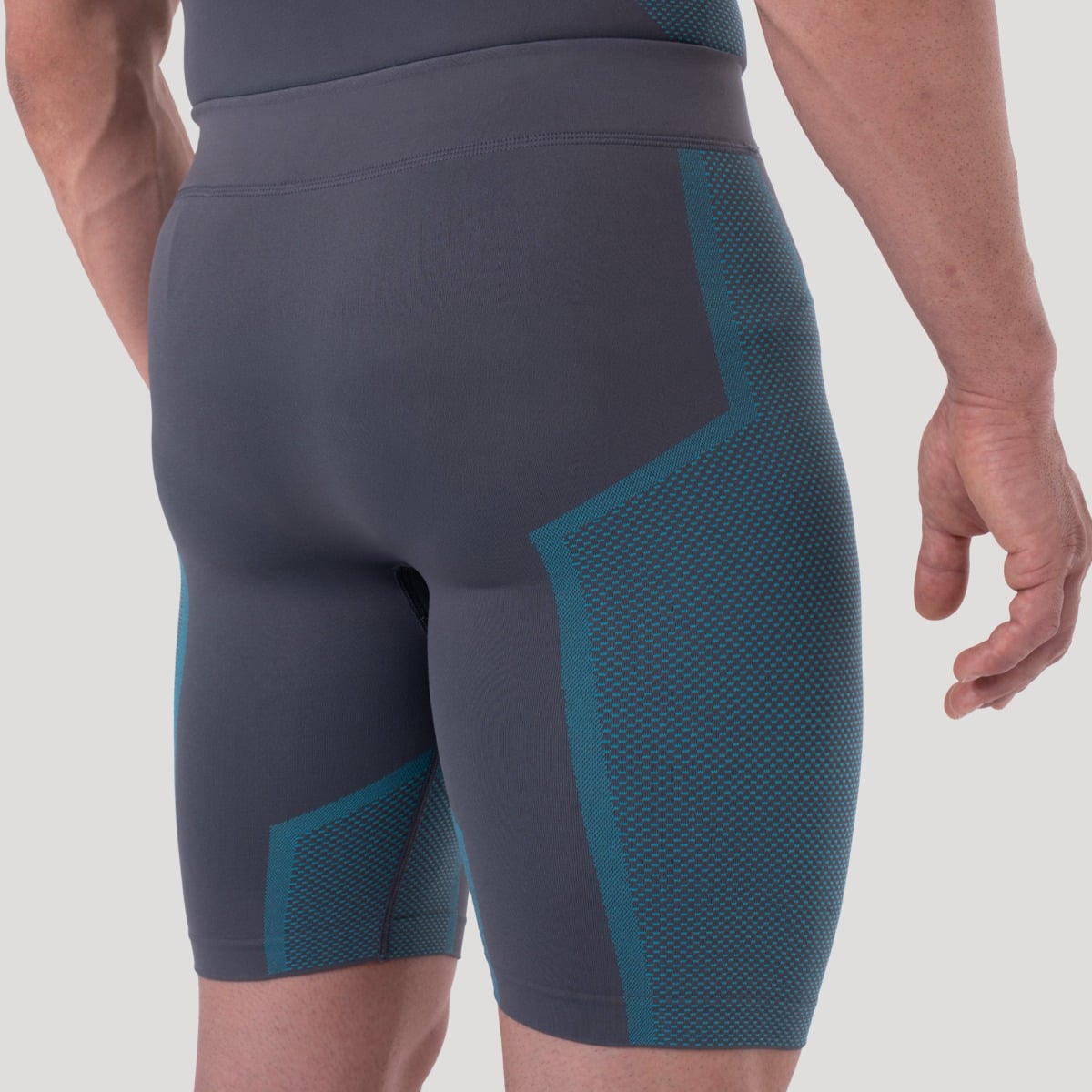 Bezešvé šortky OG1 Grey/Blue - GymBeam