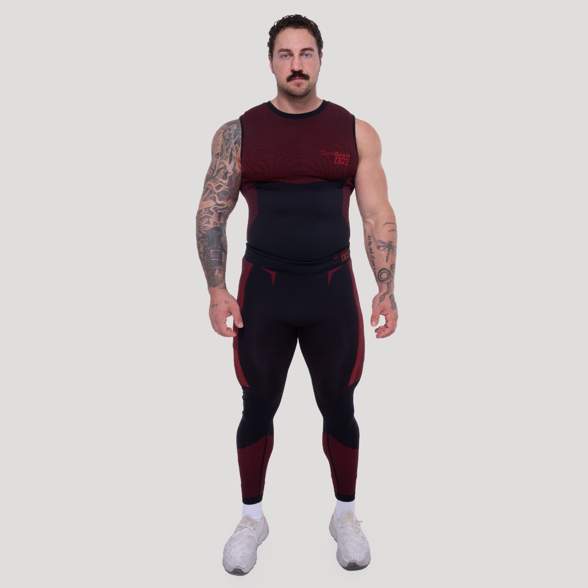 GymBeam Bezešvé tílko OG1 Black/Red - Velikost: S | Barva: čierna | Hmotnost: 0,1673 kg | Balení: 110 · záber 6