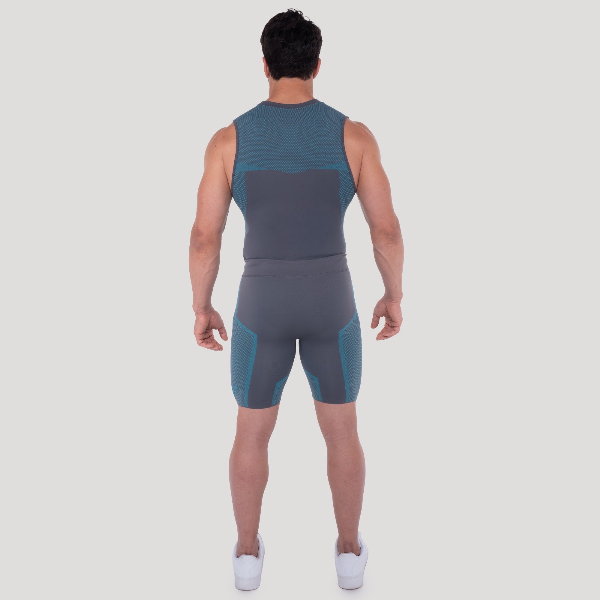 GymBeam Bezešvé tílko OG1 Grey/Blue - Velikost: S | Barva: sivá, modrá | Hmotnost: 0,1673 kg | Balení: 110 · záber 7