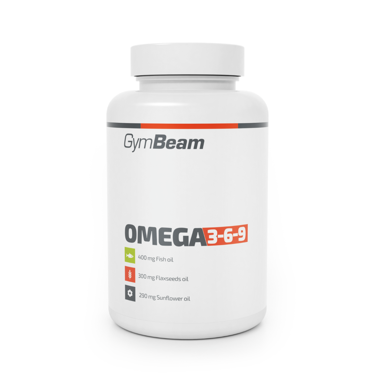 Omega 3-6-9 - GymBeam bez příchuti 120 kaps.