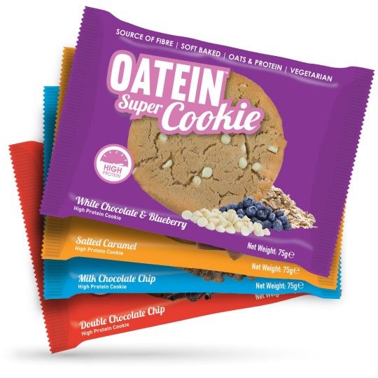 Proteinová sušenka Super Cookie 75 g - Oatein bílá čokoláda borůvka 12 x 75 g