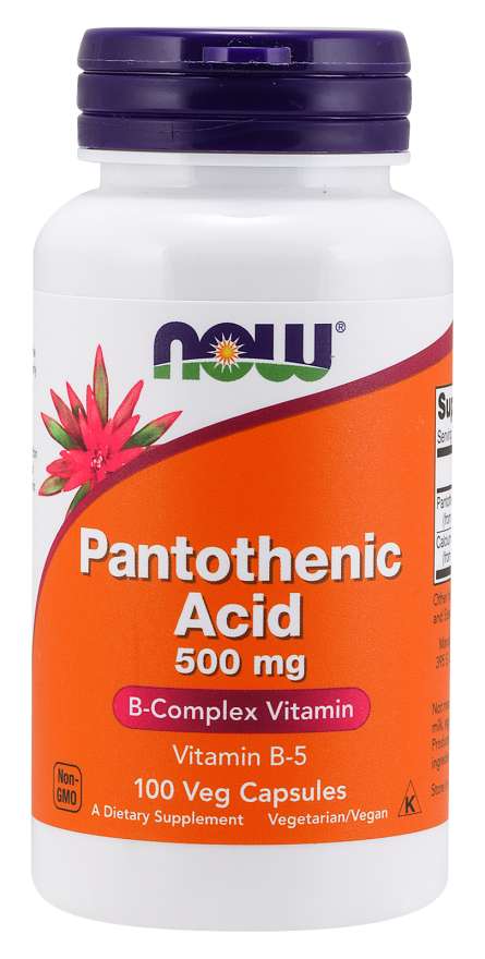 Kyselina panthotenová 500 mg - NOW Foods  100 kaps.
