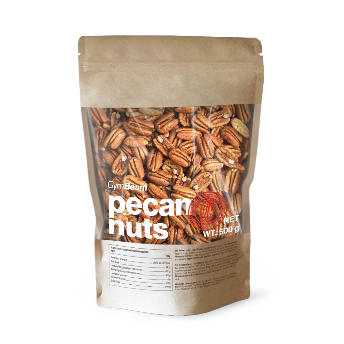 Pekanové ořechy - GymBeam  500 g
