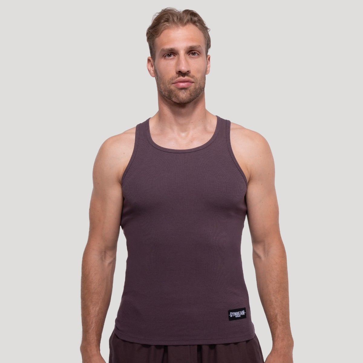 Tílko Persistence Ribbed Brown - GymBeam