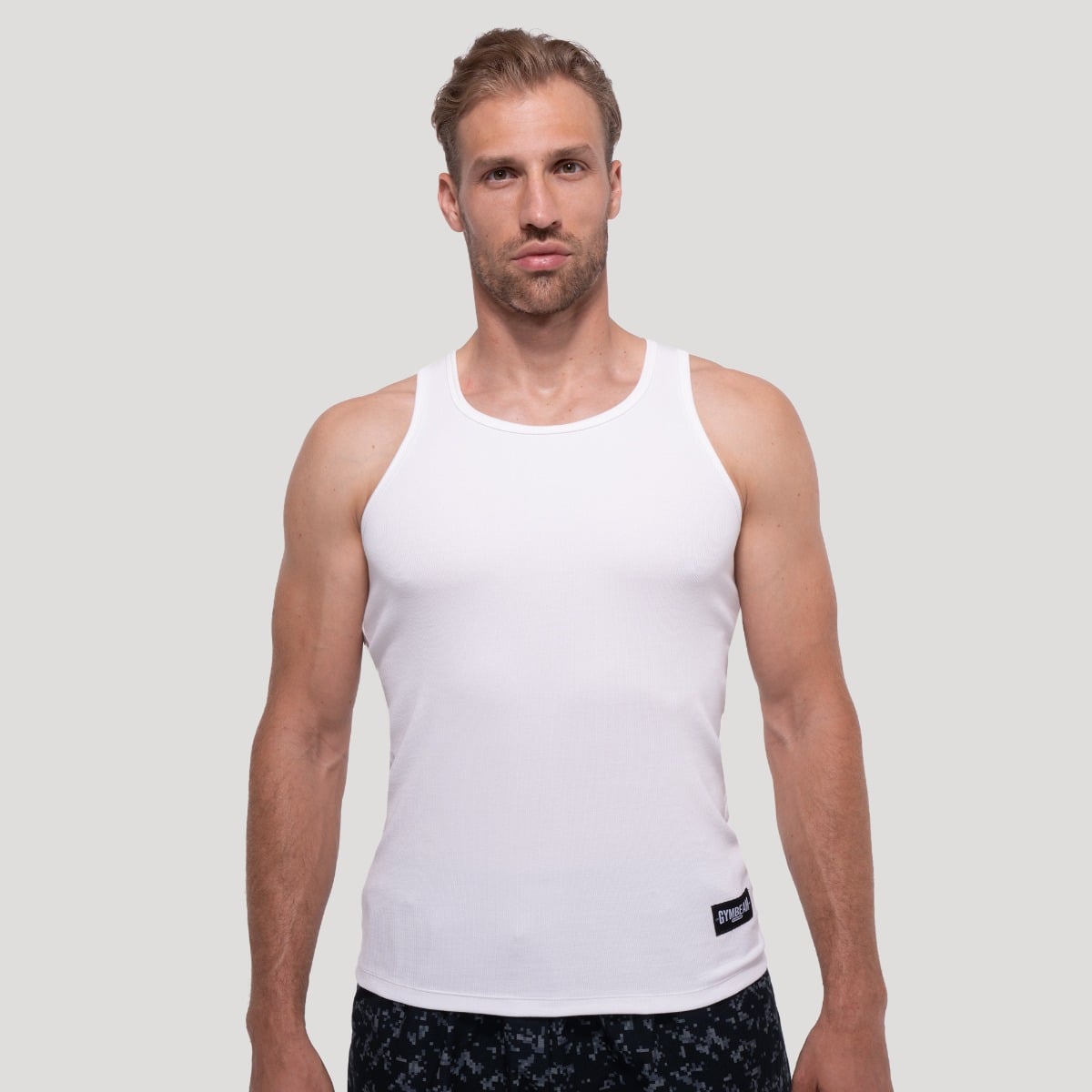 Tílko Persistence Ribbed White - GymBeam