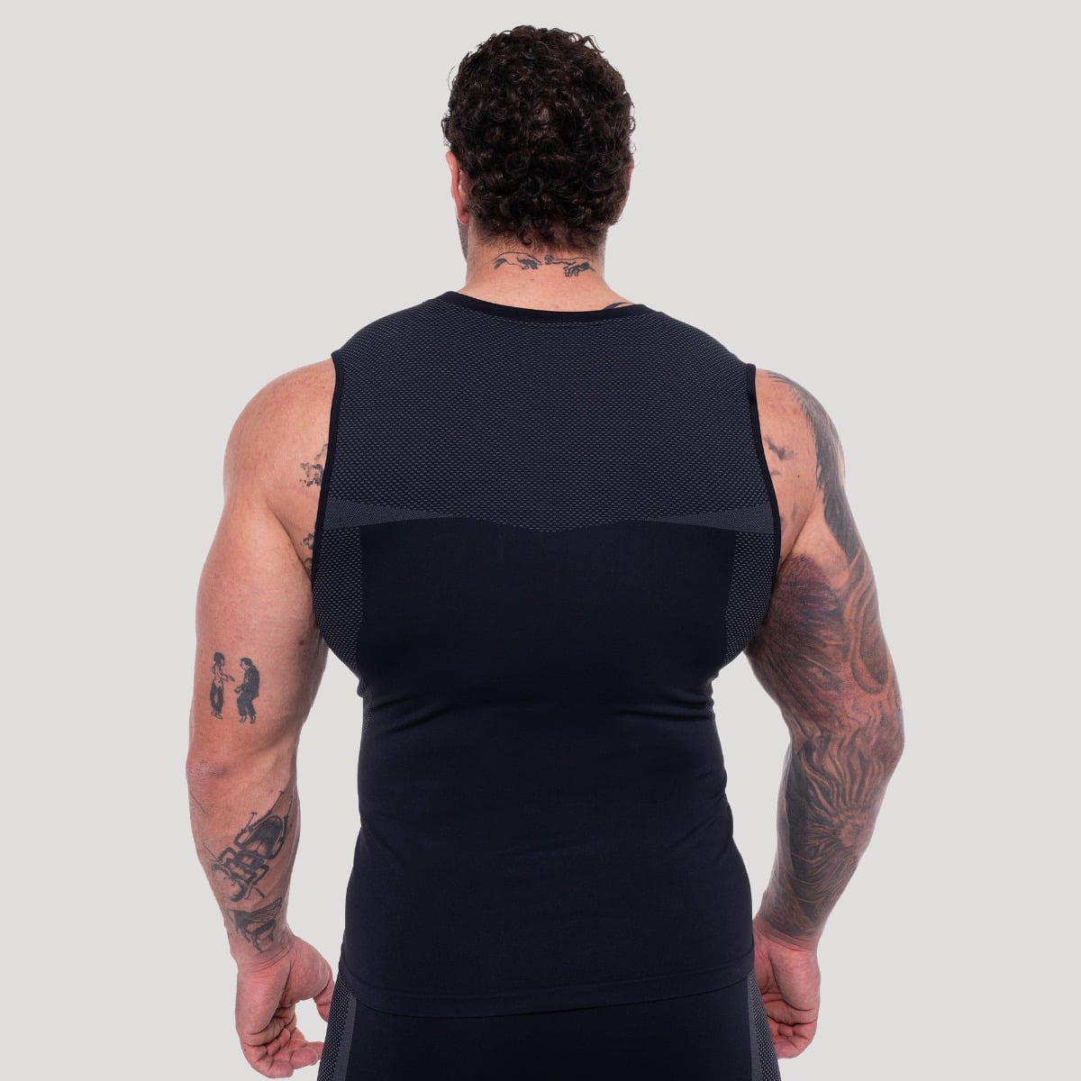 Bezešvé tílko OG1 Black/Grey - GymBeam