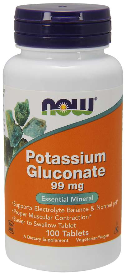 Glukonát draselný 99 mg - NOW Foods