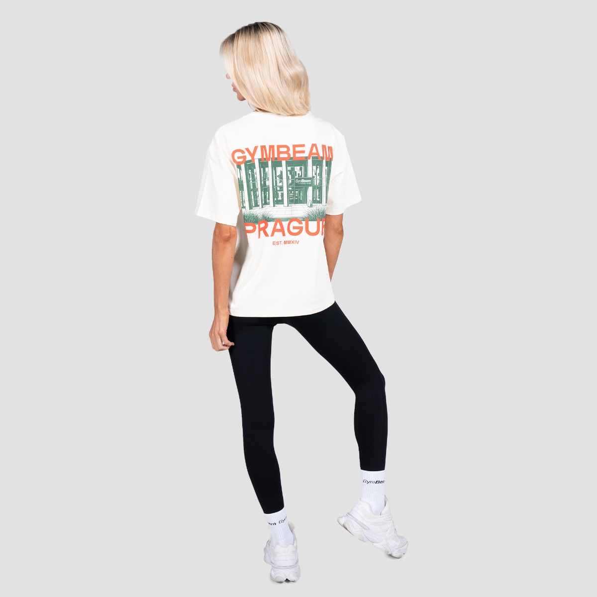 GymBeam Tričko Prague Cream (obrázek 11)