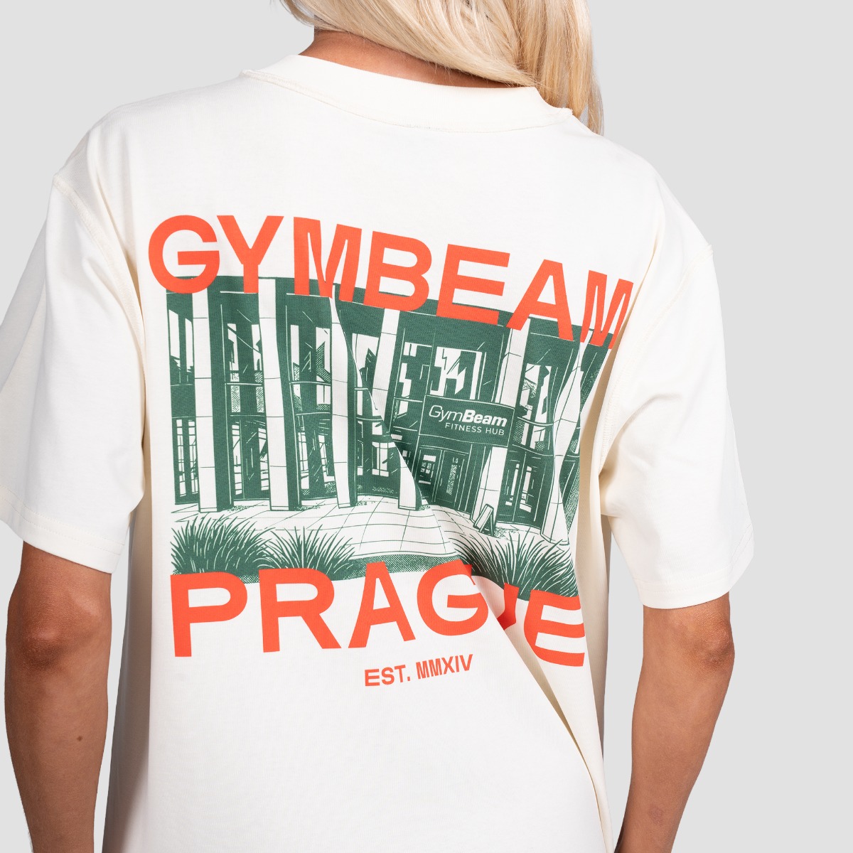 GymBeam Tričko Prague Cream (obrázek 9)