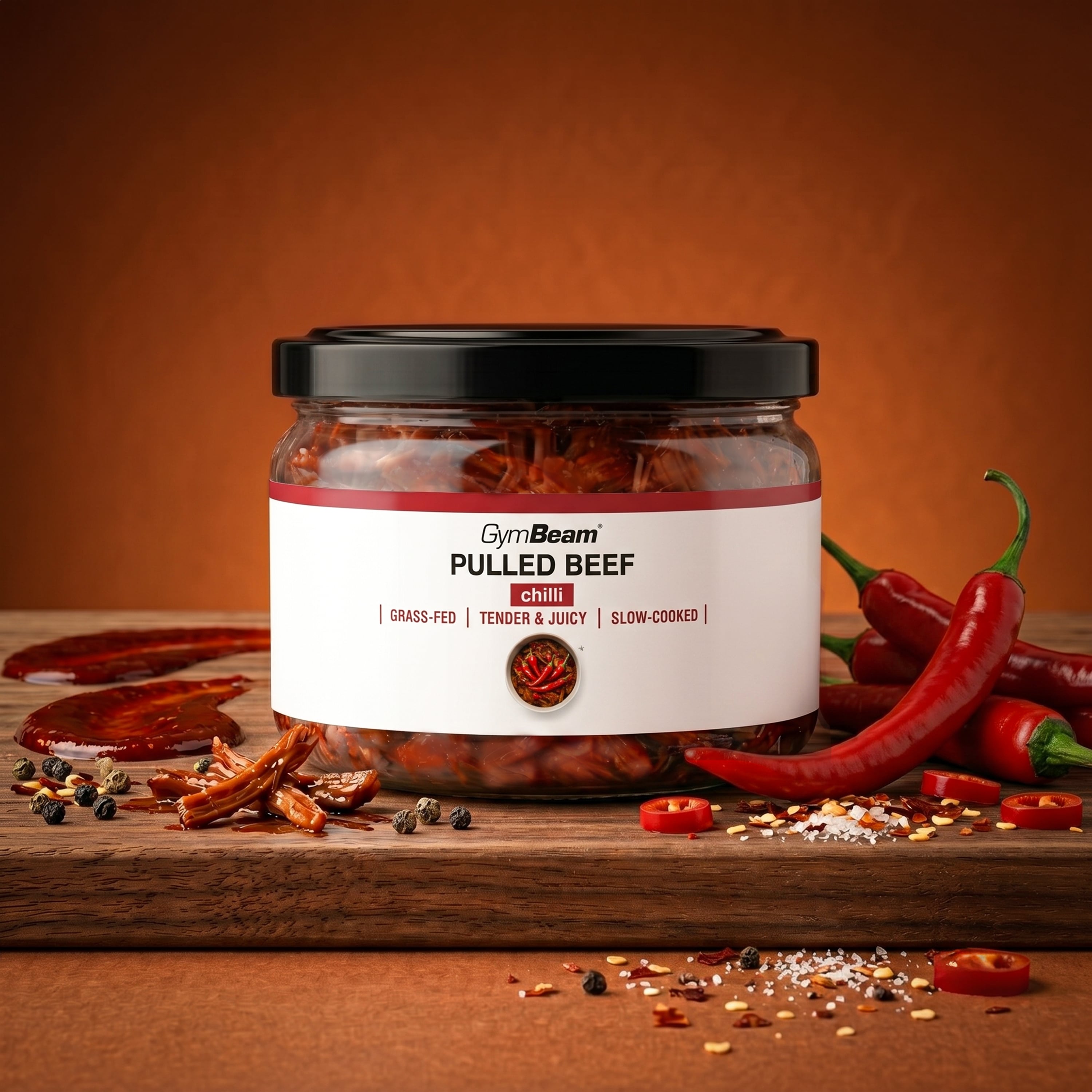 Trhané hovězí Chilli - GymBeam