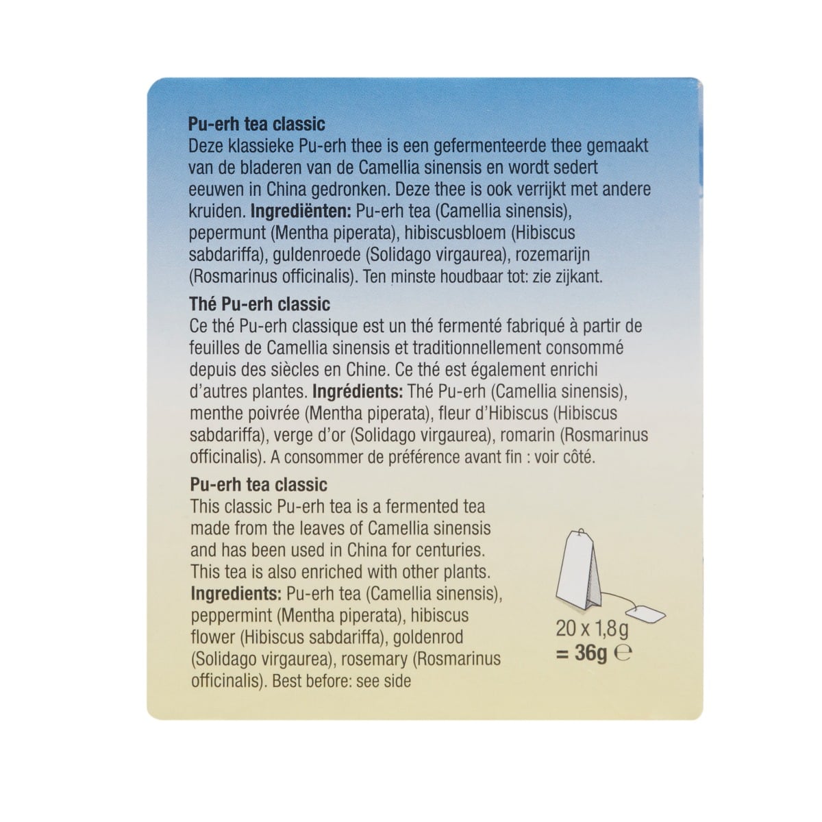 Čaj Pu-erh - Purasana  96 x 1,8 g