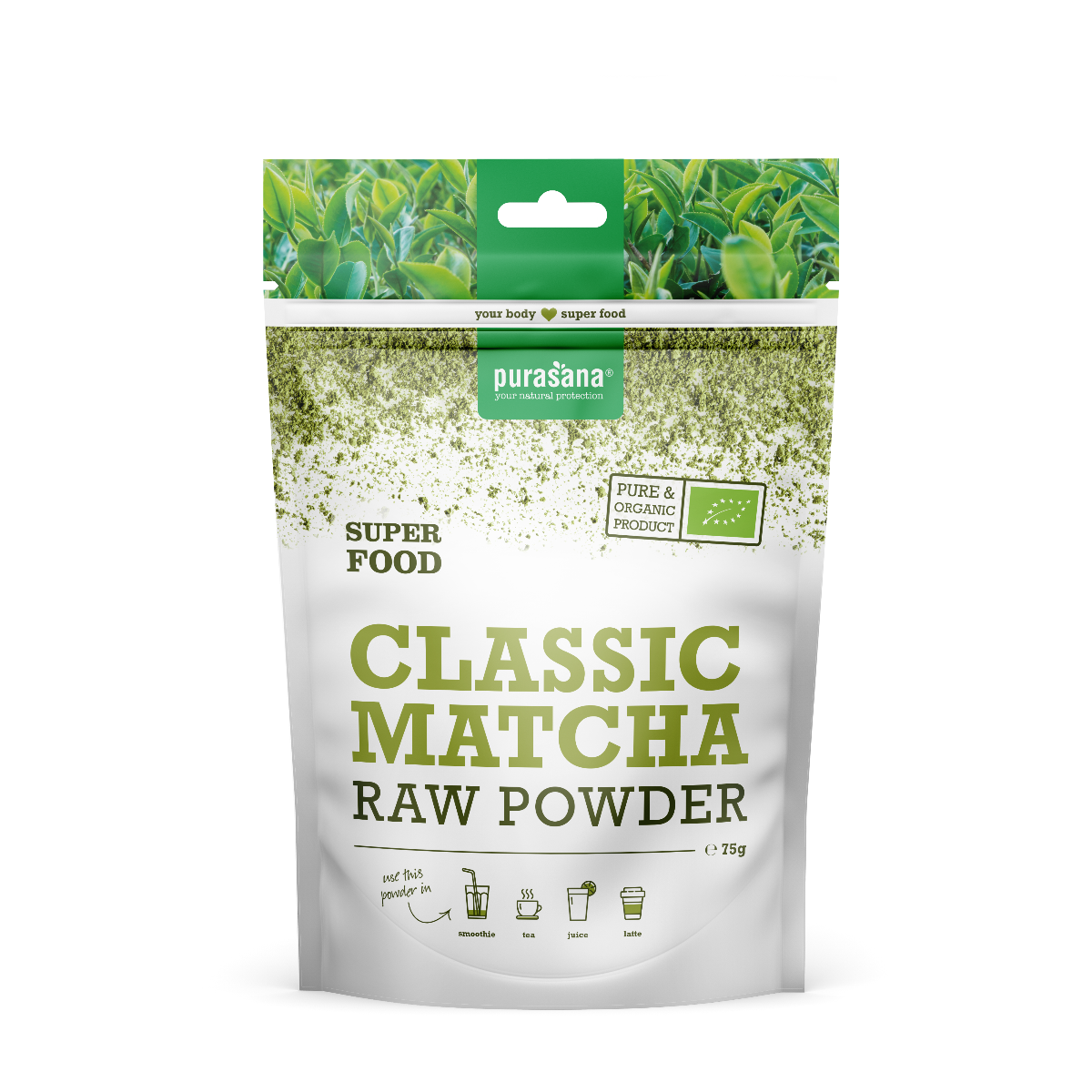 BIO Classic Matcha Raw Powder - Purasana  75 g