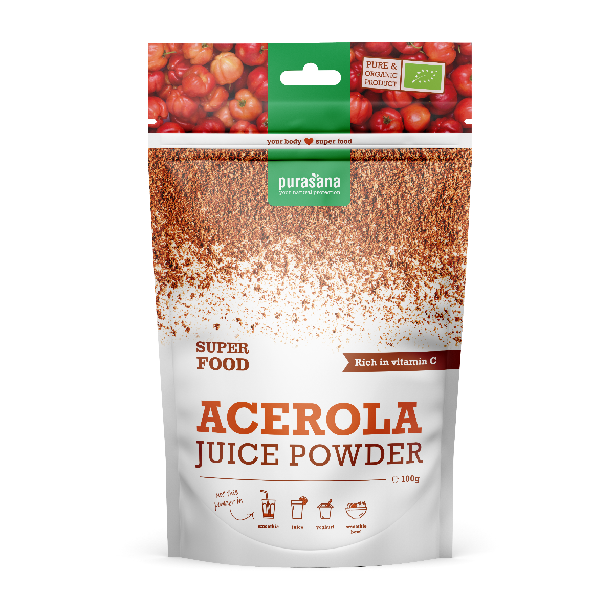 BIO Acerola Juice Powder - Purasana  100 g