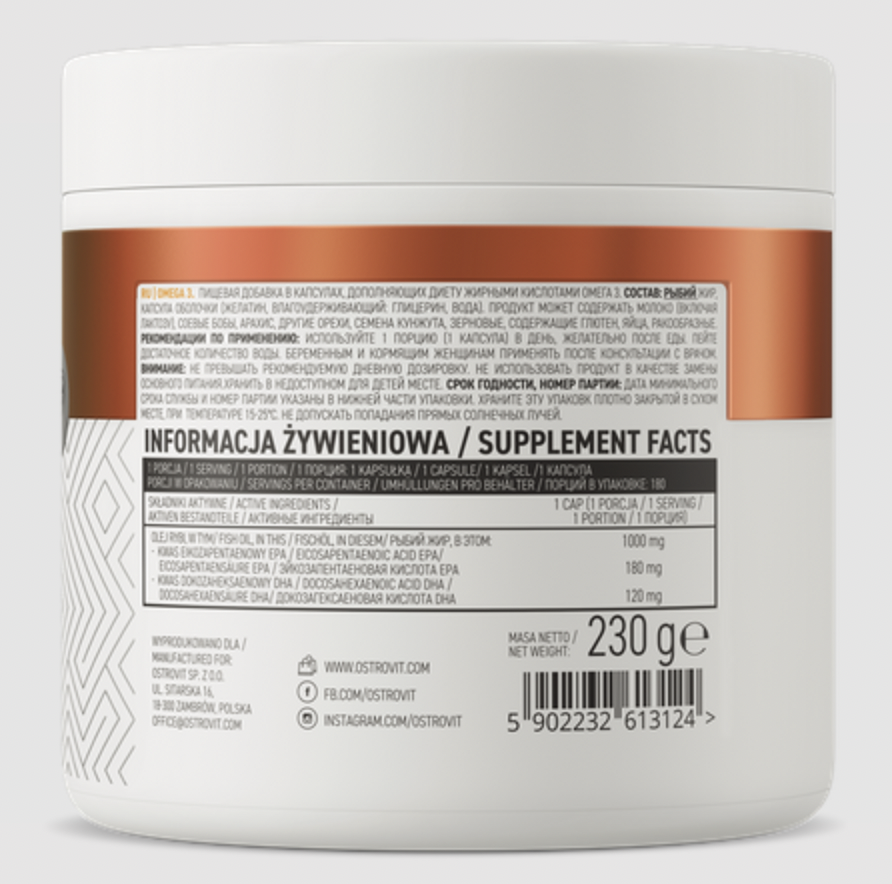 Omega 3 - OstroVit  180 kaps.