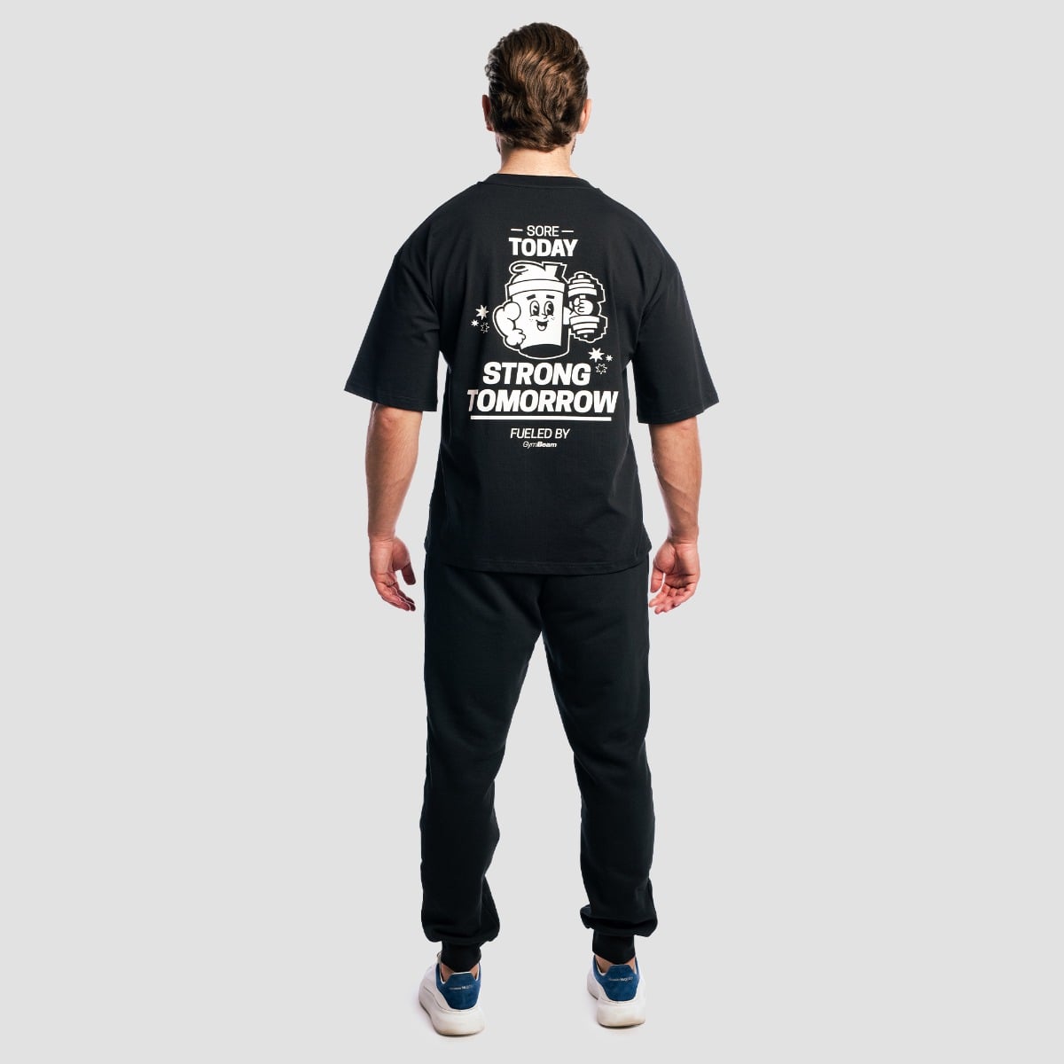 GymBeam Tričko Boxy Shaker Black (obrázek 4)