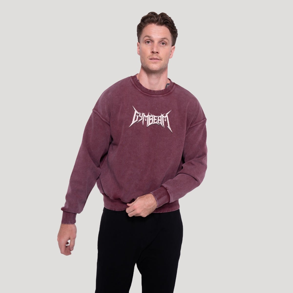 GymBeam Mikina Spike Burgundy (obrázek 3)