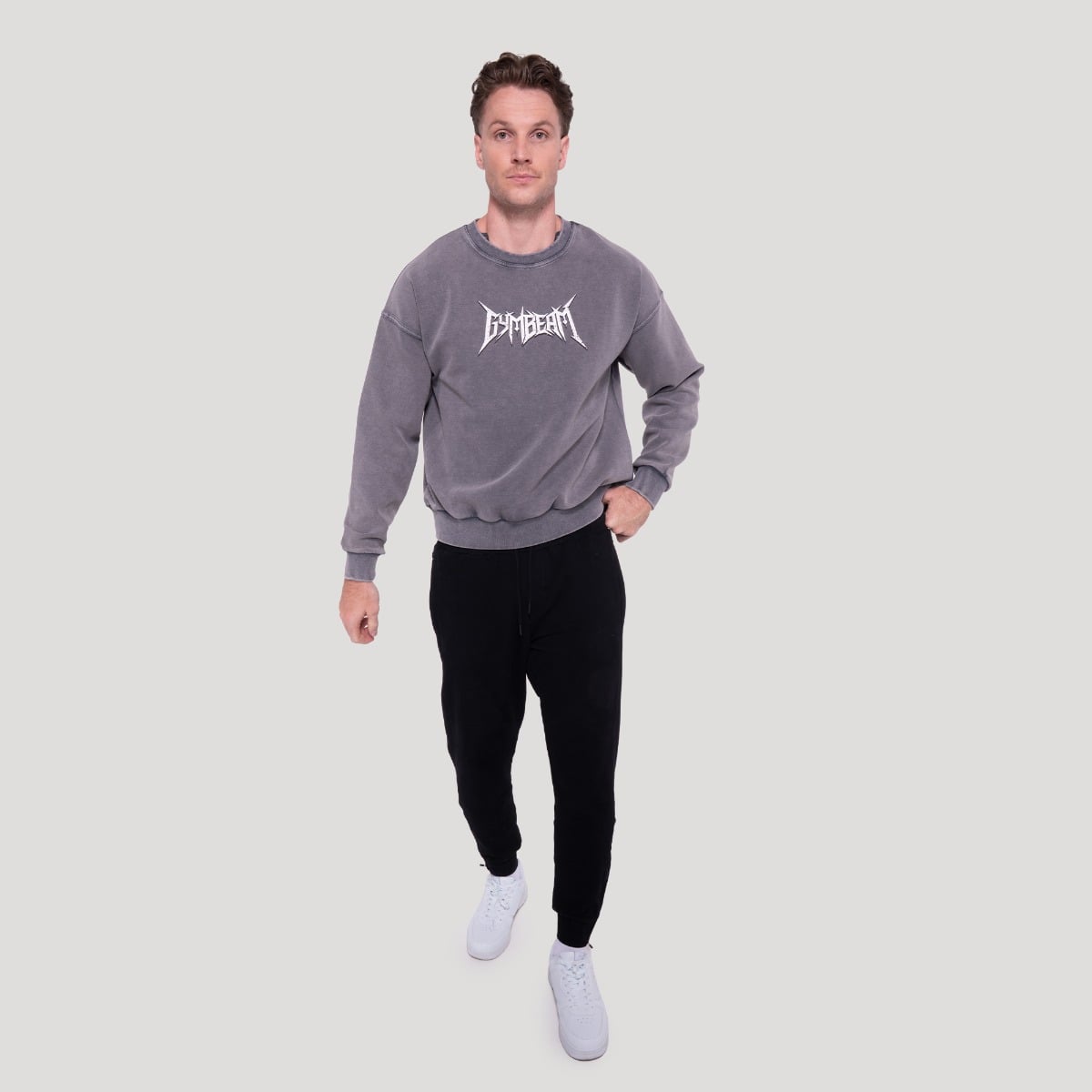 GymBeam Mikina Spike Gray (obrázek 5)