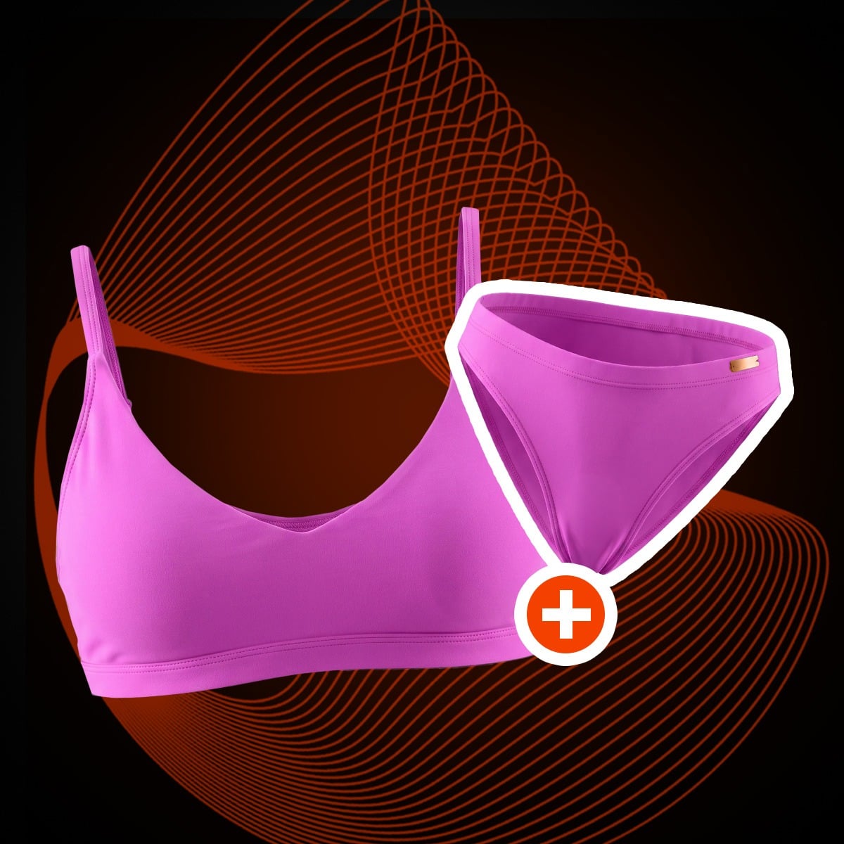 Sportovní vrchní díl plavek Pink - GymBeam + dárek
