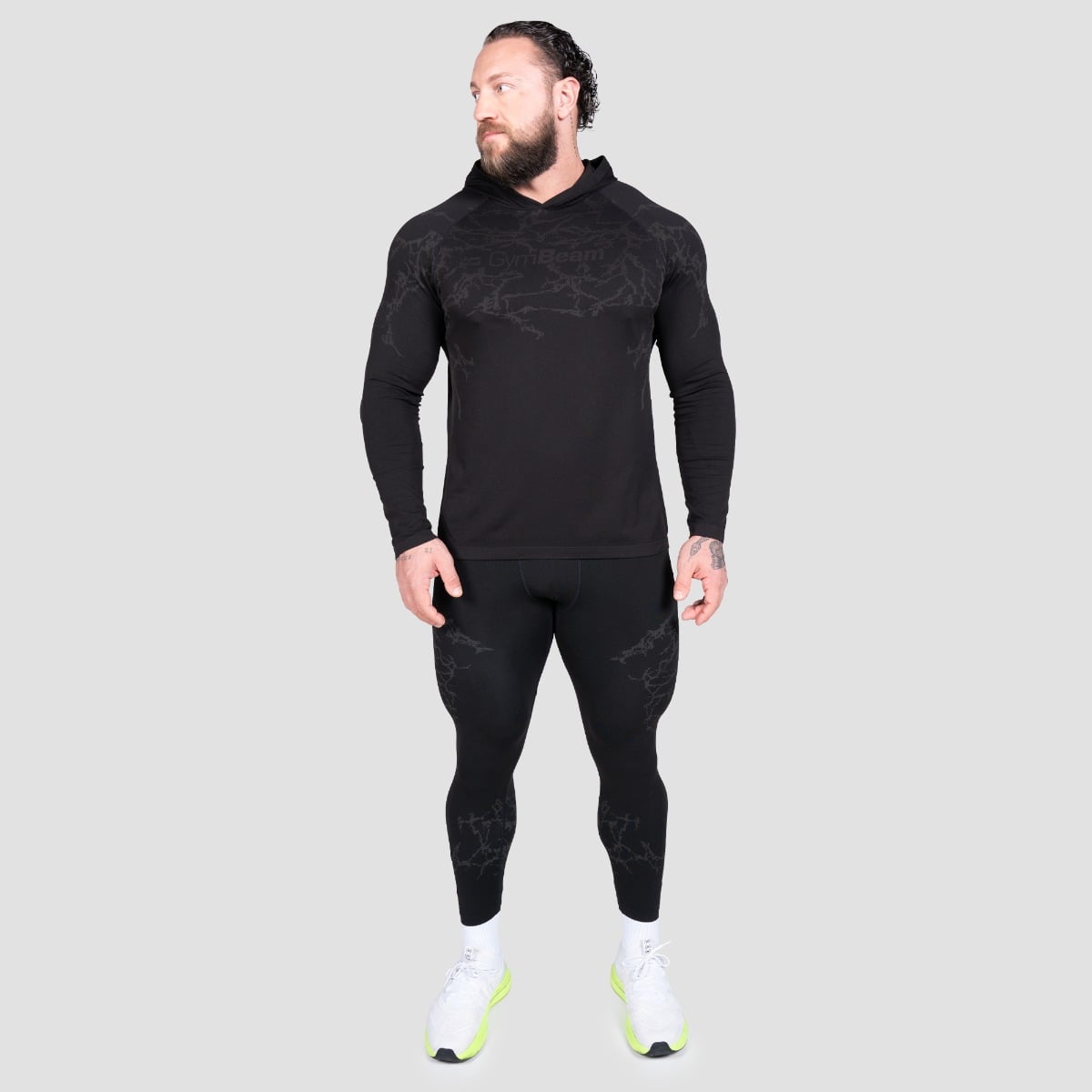 GymBeam Tričko s dlouhým rukávem Static Black (obrázek 4)