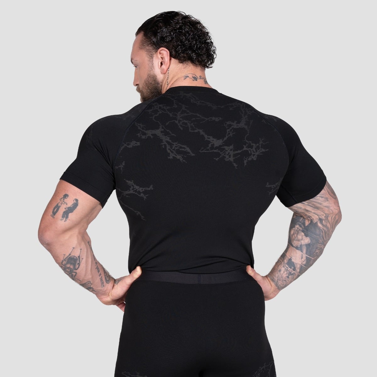 GymBeam Seamless Tričko Static Black (obrázek 4)