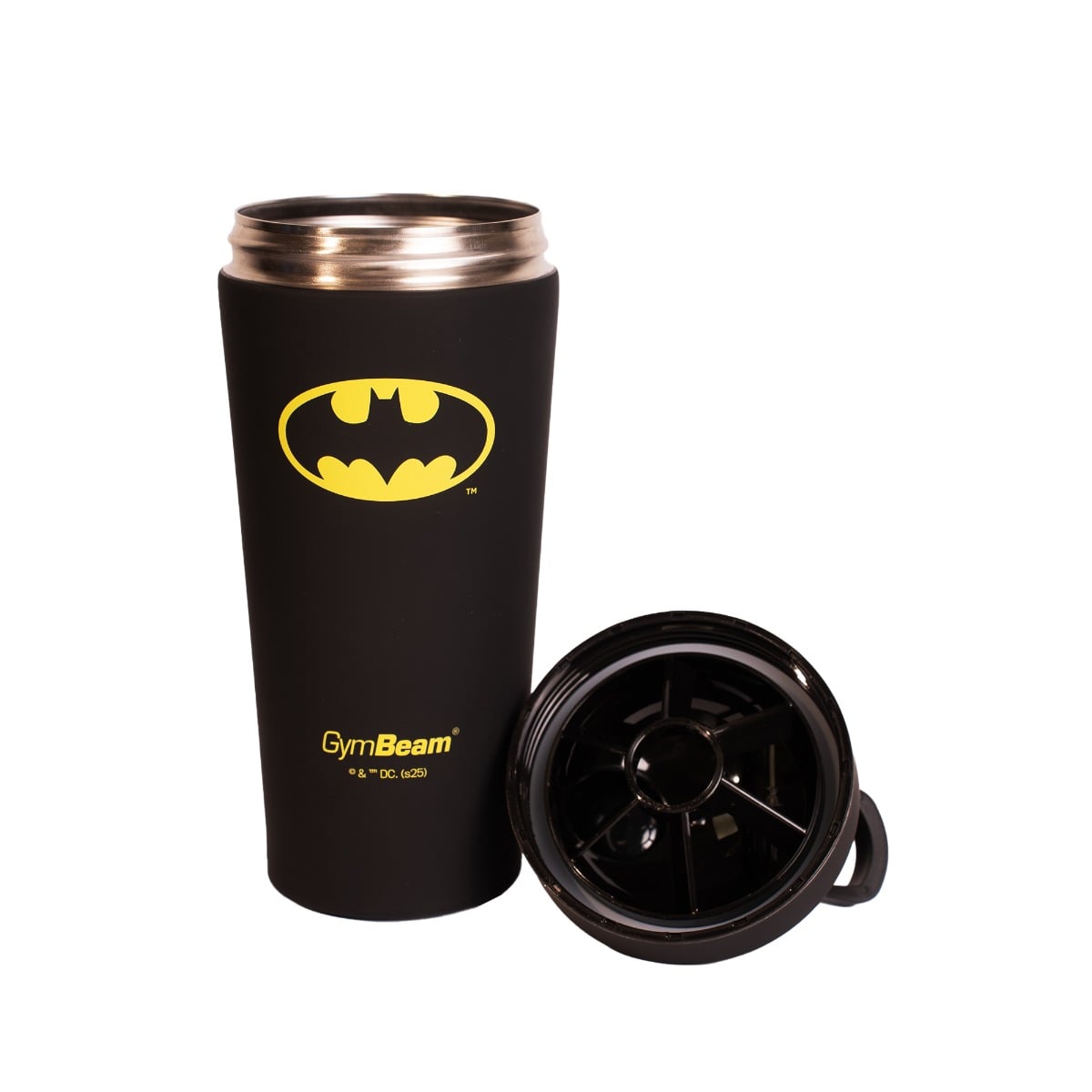 Šejkr Steel Batman™ 750 ml - GymBeam černá