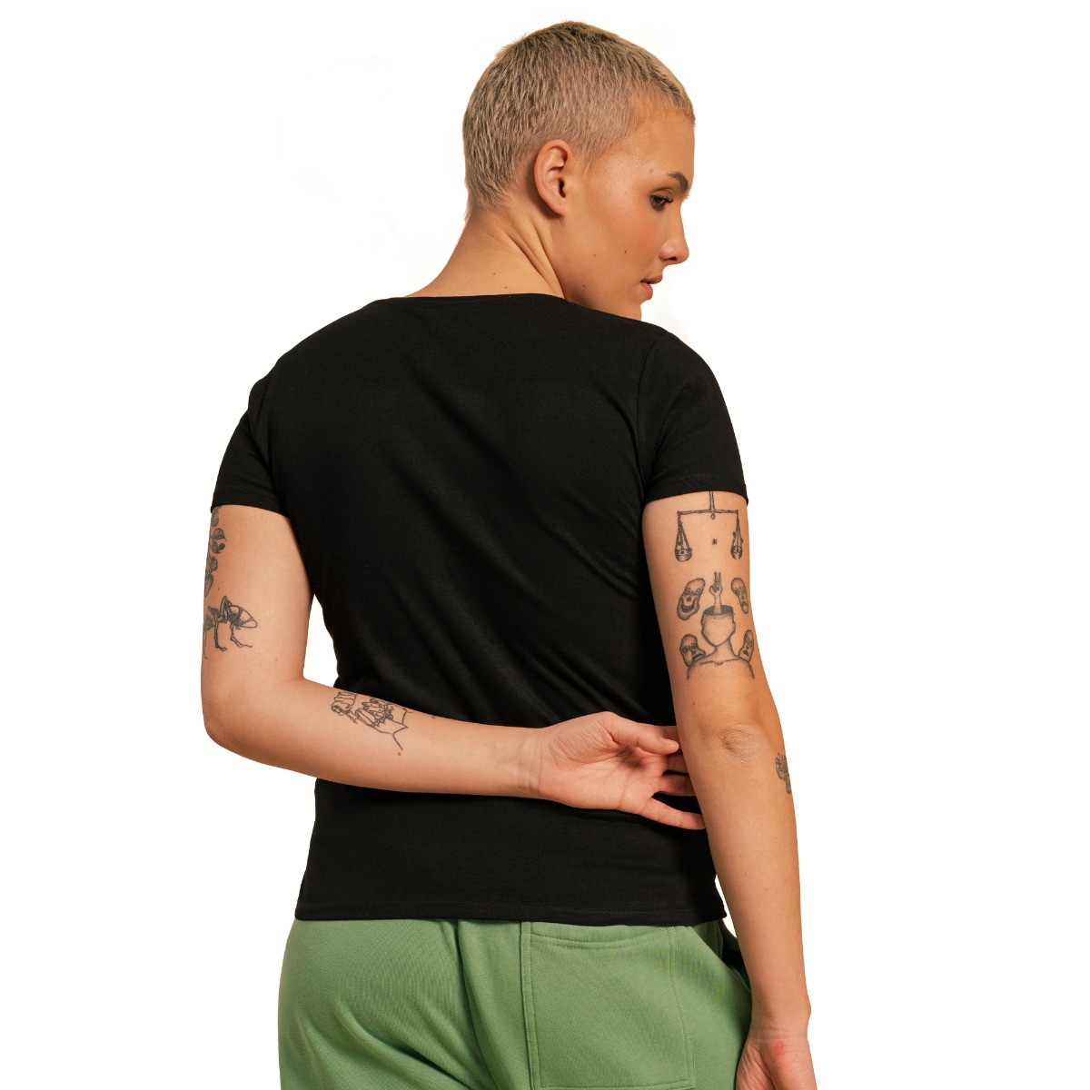 Dámské tričko Serenity Black - BeastPink černá XXL