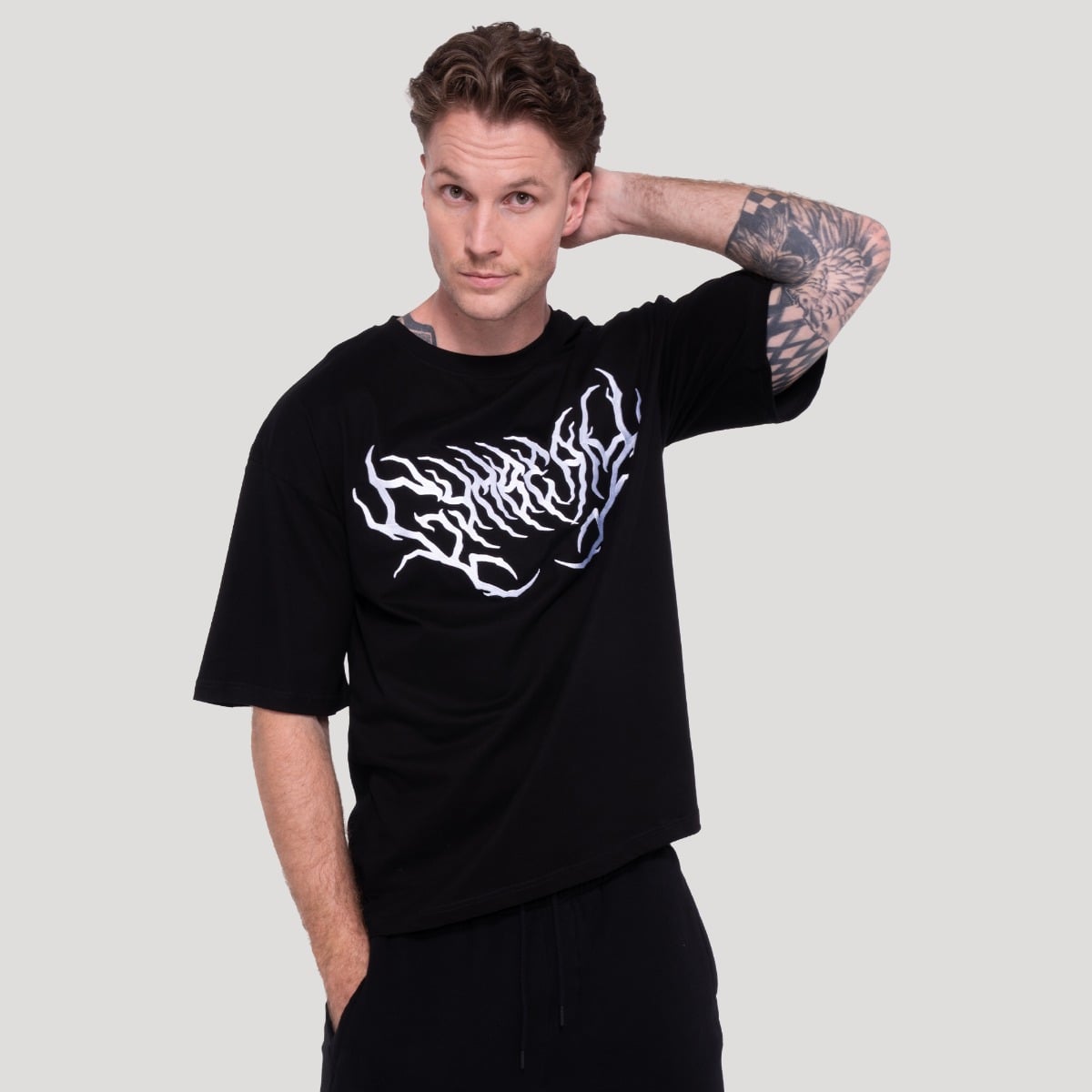 GymBeam Tričko Thorn Black (obrázek 3)