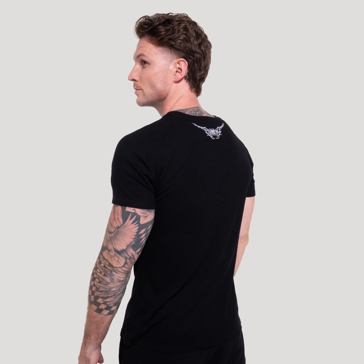 Tričko Tribal Ribbed Black - GymBeam