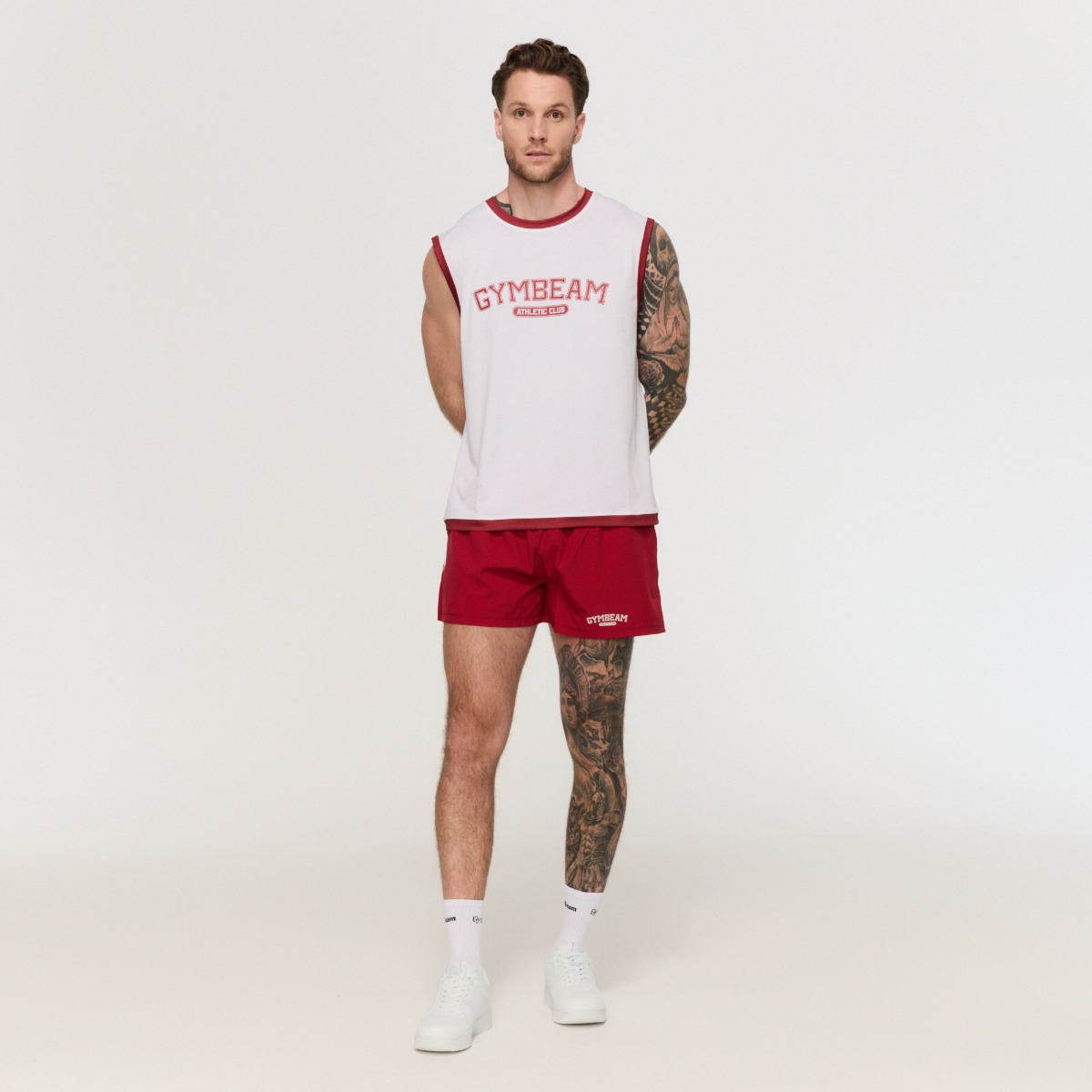 GymBeam Sportovní šortky Varsity Red (obrázek 5)