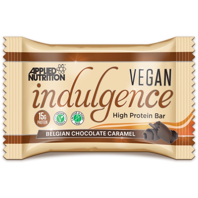 Vegan Indulgence Bar - Applied Nutrition belgická čokoláda karamel 12 x 50 g