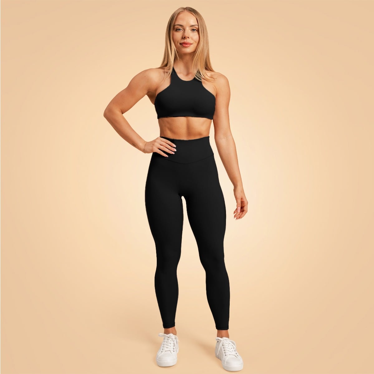 Dámské legíny Venture Black - BeastPink černá S