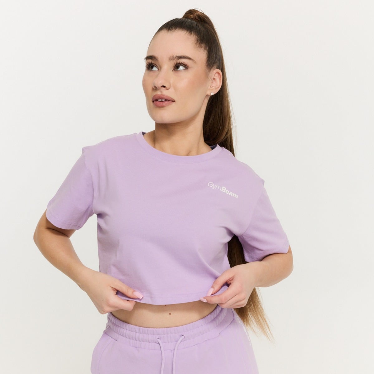 Dámské tričko Cropped Limitless Lavender - GymBeam